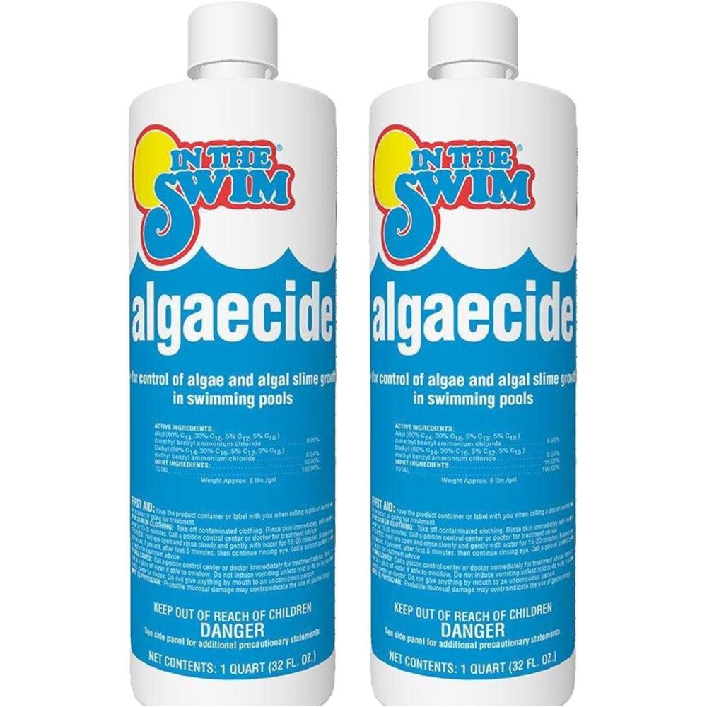 imageIn The Swim Algaecide for Swimming Pools  Green and Yellow Algae Preventative  NonClouding NonFoaming Formula  10 Quaternary Compound  1 Quart2Pack
