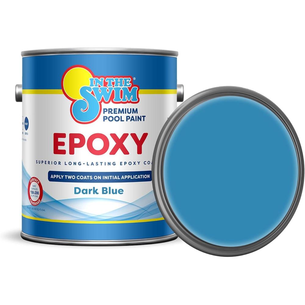 imageIn The Swim Dark Blue Epoxy Swimming Pool Paint  EpoxyBase High Gloss Swimming Pool Paint  Long Lasting Stain Resistant  1 Gallon