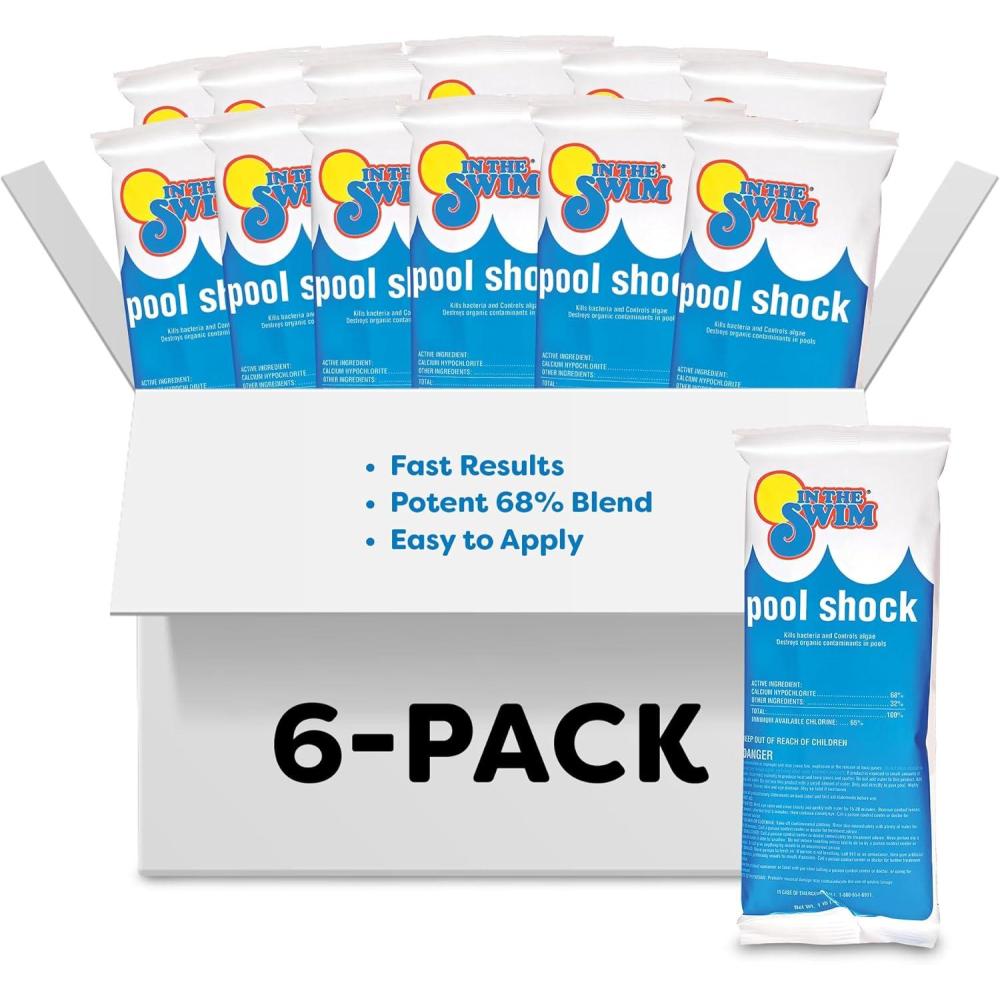 imageIn The Swim Pool Shock  68 CalHypo Granular Sanitizer for Crystal Clear Water  Defends Against Bacteria Algae and Microorganisms  24 X 1 PoundShock