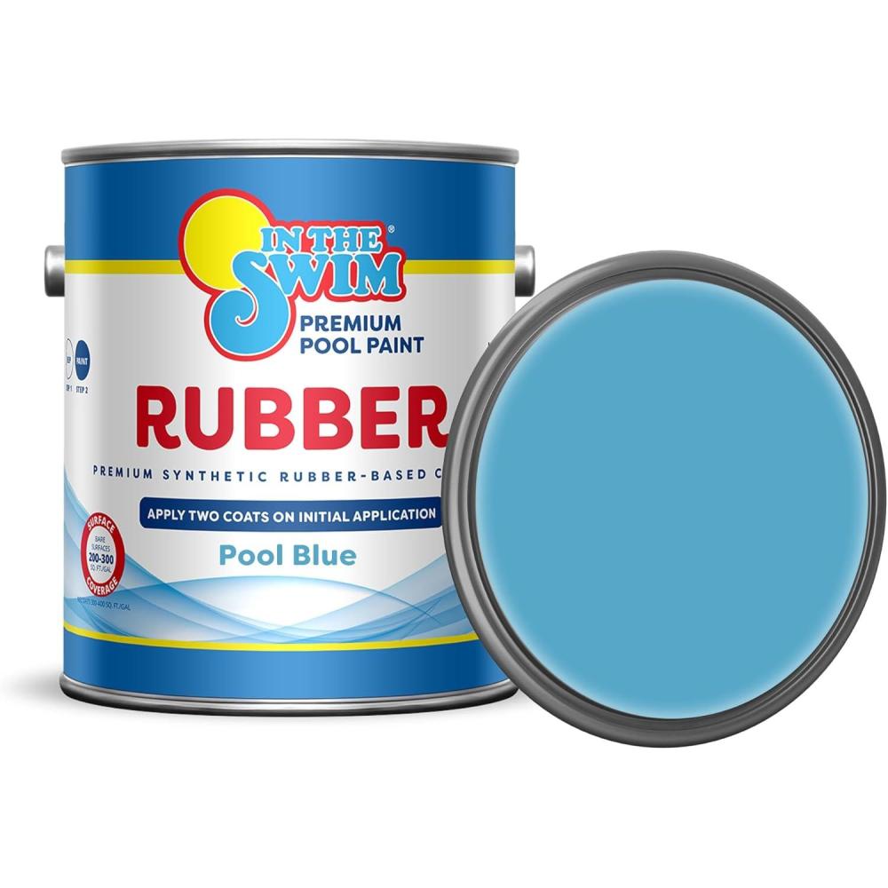 imageIn The Swim Synthetic RubberBase Pool Paint  Pool Blue 1 Gallon