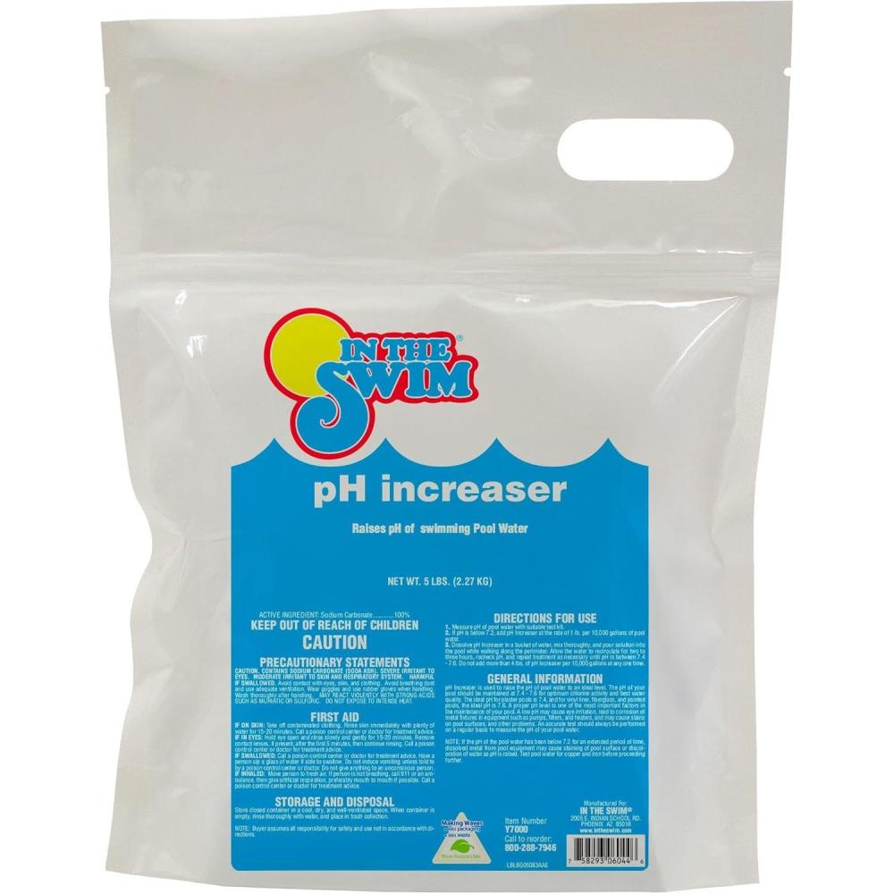 imageIn The Swim pH Increaser for Pools  Granular 100 Sodium Carbonate Soda Ash to Raise pH Up  45 Pounds5 Pound