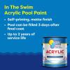 In The Swim Non-Slip Acrylic Swimming Pool Paint – White – For Smooth, Bare Cement Surfaces, Previously Acrylic Coating, or Rubber Base Paint Coating – 1 Gallon
