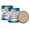imageIn The Swim Patio and Deck Paint  White Water Based Acrylic Coating  For Sprayed Patterned or Bare Concrete Surfaces 1 GallonBuff Tan