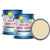 In The Swim Patio and Deck Paint – White -Water Based Acrylic Coating – For Sprayed, Patterned, or Bare Concrete Surfaces -1 Gallon(Ivory)