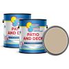 In The Swim Patio and Deck Paint – White -Water Based Acrylic Coating – For Sprayed, Patterned, or Bare Concrete Surfaces -1 Gallon(Taupe)