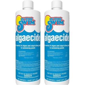 In The Swim Algaecide for Swimming Pools – Green and Yellow Algae Preventative – Non-Clouding, Non-Foaming Formula – 10% Quaternary Compound – 1 Quart(2-Pack)
