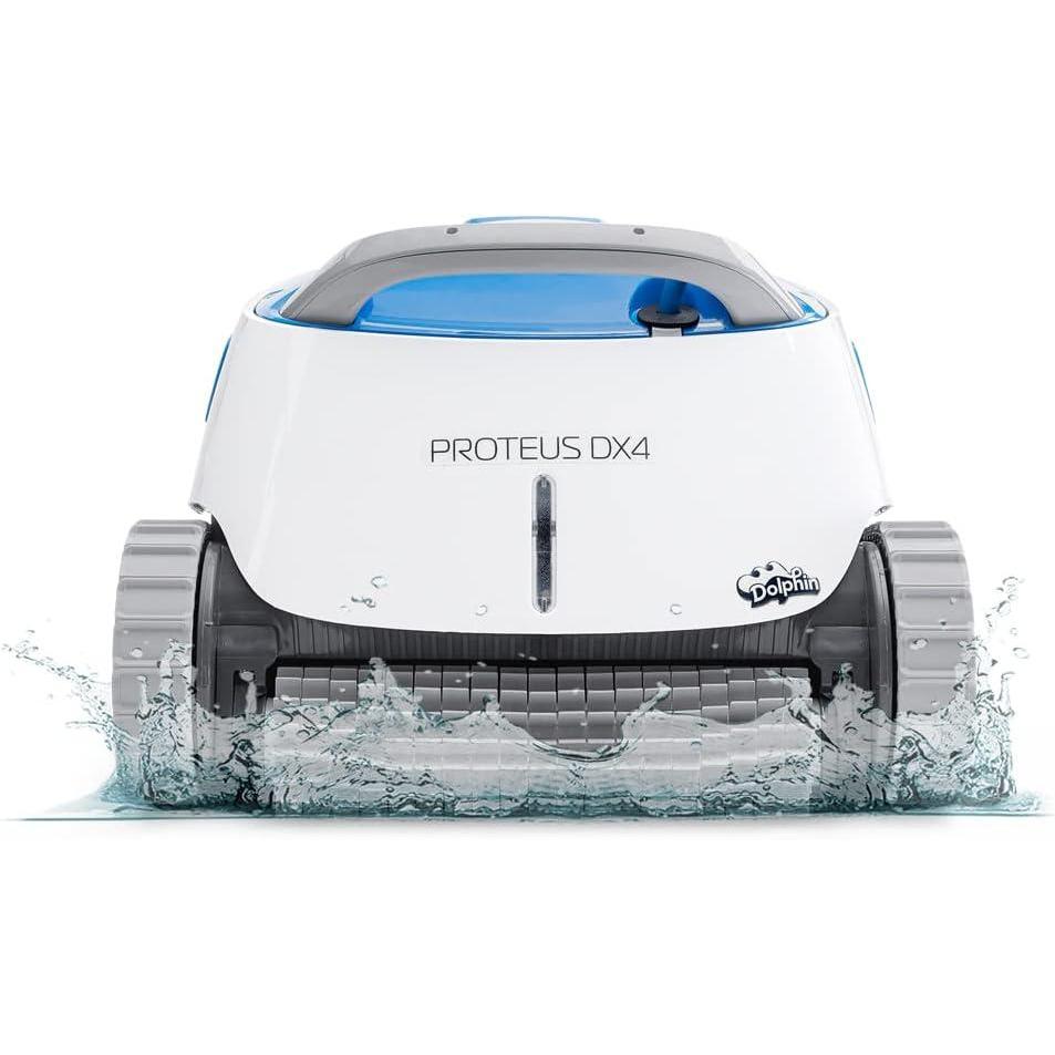 imageDolphin Proteus DX5i WiFi Automatic Robotic Pool Vacuum Cleaner Wall Climbing Waterline Scrubber Brush Ideal for InGround Pool up to 50 FT in LengthProteus DX4