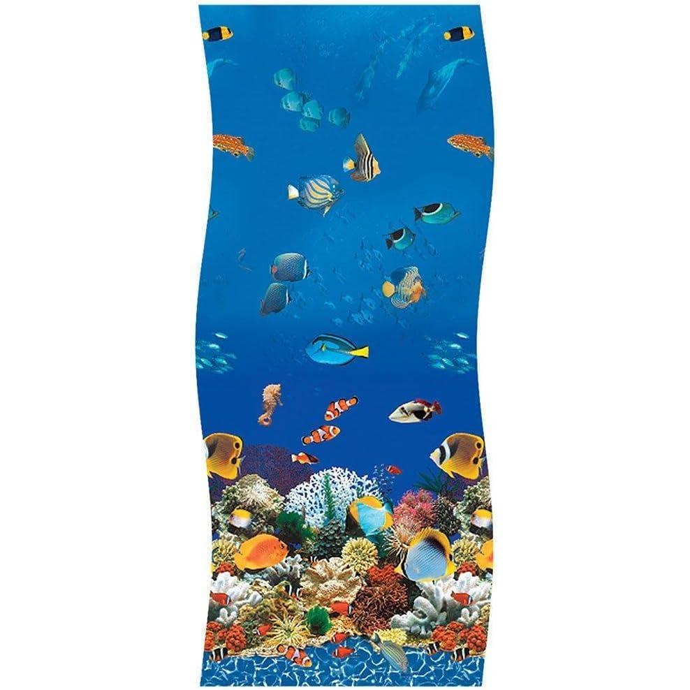 imageIn The Swim 27 Round 20 Mil Overlap Pool Liner for Above Ground Swimming Pools  Swirl Bottom Design  4852 Inch Wall Height20 milCaribbean
