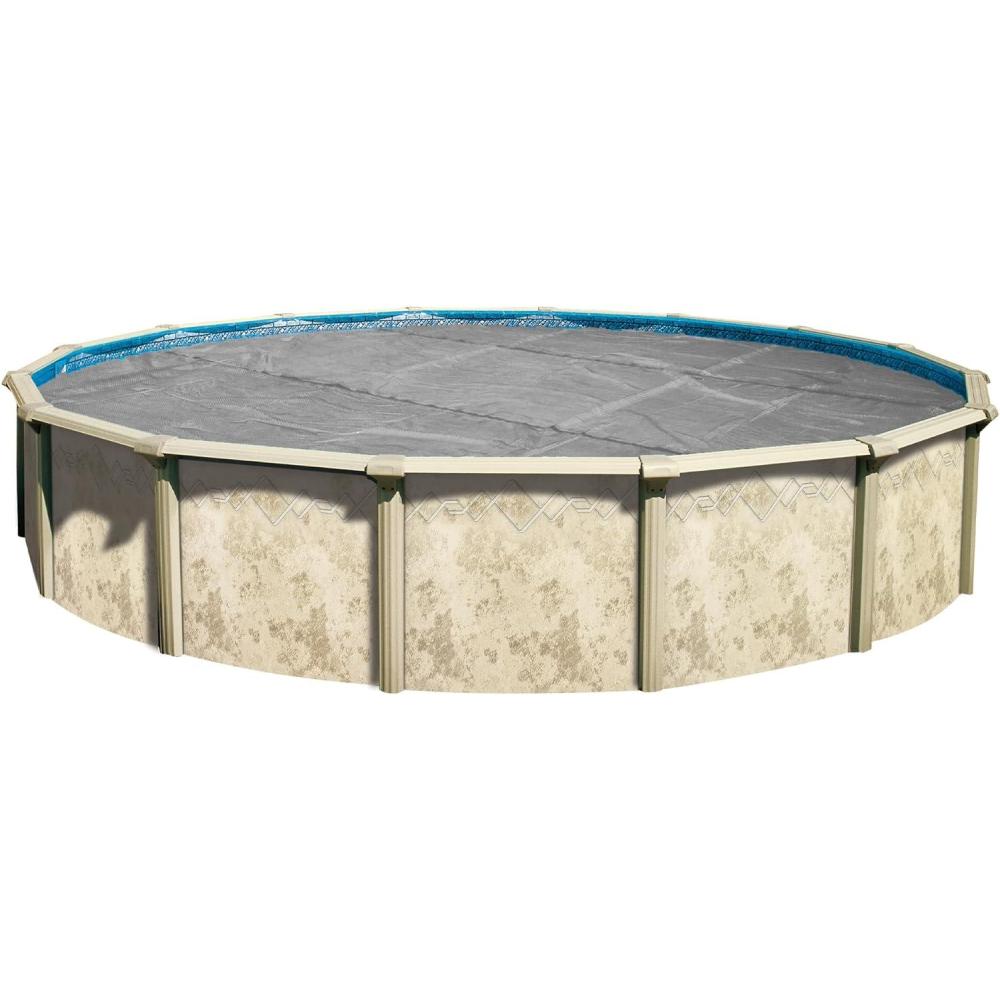 imageIn The Swim 30 Ultra Silver Round Solar Pool Cover 16 Mil for Solar Heating Above Ground Pools and Inground Pools