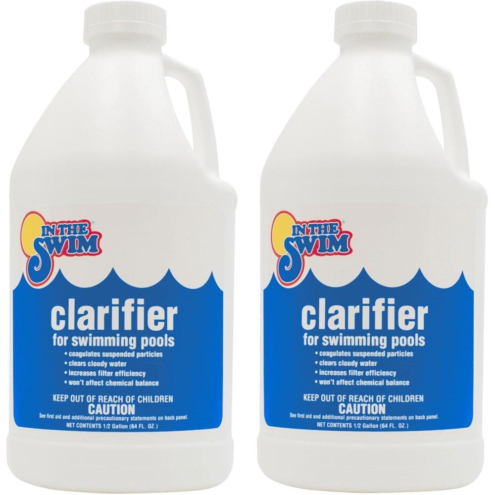 imageIn The Swim Clarifier for Above Ground and Inground Swimming Pools  Coagulates Debris to Clear Swimming Pool Water  Increases Filter Efficiency  1 Gallon1 Gallon