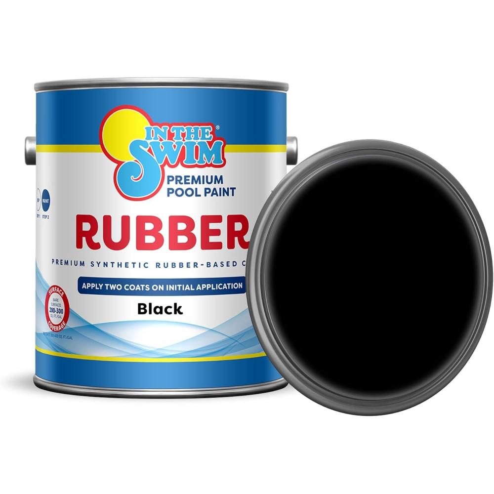 imageIn The Swim Synthetic RubberBase Pool Paint  Black 1 Gallon