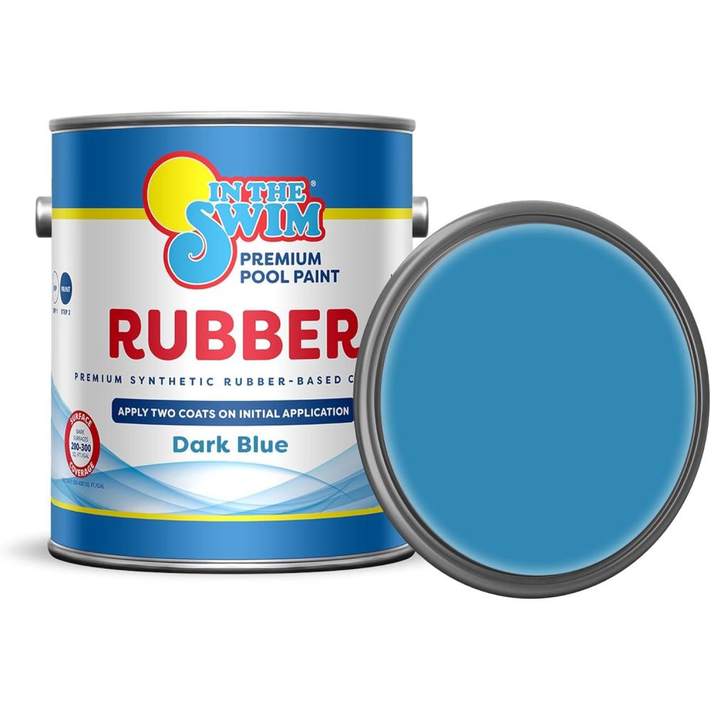 imageIn The Swim Synthetic RubberBase Pool Paint  Dark Blue 1 Gallon