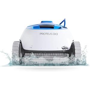 Dolphin Proteus DX5i Wi-Fi Automatic Robotic Pool Vacuum Cleaner, Wall Climbing, Waterline Scrubber Brush, Ideal for In-Ground Pool up to 50 FT in Length(Proteus DX3)