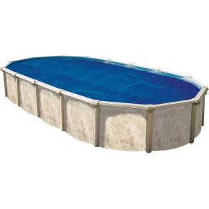 In The Swim 15 x 30 Foot Oval Premium Plus Pool Solar Blanket 12 Mil, Blue (EXBK1530OV)