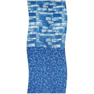 In The Swim 27′ Round 20 Mil Overlap Pool Liner for Above Ground Swimming Pools – Swirl Bottom Design – 48/52 Inch Wall Height(20 mil-Blue Stone)