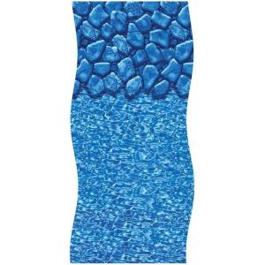 In The Swim 27′ Round 20 Mil Overlap Pool Liner for Above Ground Swimming Pools – Swirl Bottom Design – 48/52 Inch Wall Height(20 mil-Boulder Swirl)