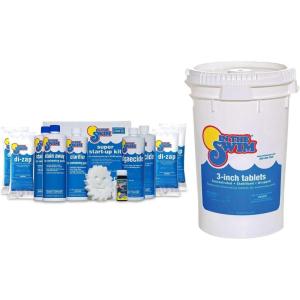 In The Swim 3 Inch Stabilized Chlorine Tablets for Sanitizing Swimming Pools – Individually Wrapped, Slow Dissolving – 90% Available Chlorine – Tri-Chlor – 50 Pounds(50 Pound)