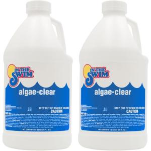 In The Swim Algae-Clear for Above Ground or Inground Swimming Pools – Powerful, Non-Foaming Algaecide and Water Clarifier – Removes Green, Yellow/Mustard, and Black Algae – 1 Quart(2 x 1/2 Gallon)