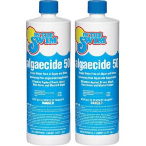 In The Swim Algaecide 50 for Swimming Pools – Green, Black, and Yellow Algae Treatment for Above Ground or Inground Swimming Pools – 1 Quart(2-Pack (1 Quart))
