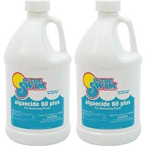 In The Swim Algaecide 60 Plus for Swimming Pools – Non-Metallic, Low Odor, Non-Foaming Algae Bloom Preventative – Chlorine Sanitizer Compatible – 1 Quart(2 x 1/2 Gallon)