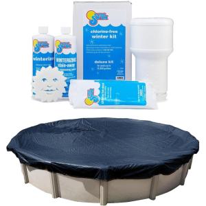 In The Swim Closing Bundle: 21′ Round Economy Pool Cover and 15K Gallon Winter Closing Kit