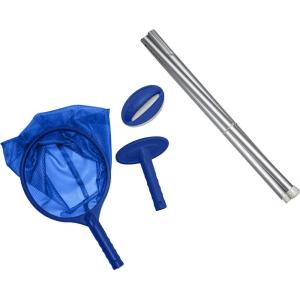 In The Swim Economy Swimming Pool Maintenance Kit – 19.5” Leaf Skimmer, 15” Leaf Rake, 10” Brush – Fits Standard Poles(Basic)