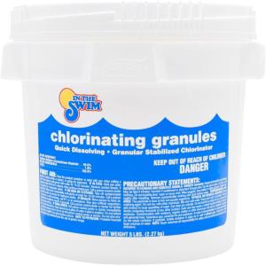 In The Swim Sodium Dichlor Chlorine Shock Granules for Sanitizing Swimming Pools – Fast Dissolving, pH Balanced Sanitizer – 56% Available Chlorine, 99% Sodium-Dichlor – 40 Pound(5 Pound)