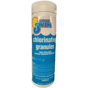 In The Swim Sodium Dichlor Chlorine Shock Granules for Sanitizing Swimming Pools – Fast Dissolving, pH Balanced Sanitizer – 56% Available Chlorine, 99% Sodium-Dichlor – 40 Pound(2 Pound)