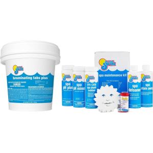 In The Swim Spa and Hot Tub Maintenance Kit and Bromine Plus Bundle – Pre-Stabilized, Low Odor, Chlorine Alternative