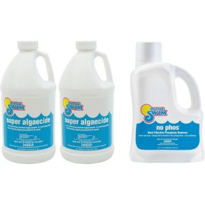 In The Swim Super Algaecide for Above Ground or Inground Swimming Pools – Low Odor, Non-Foaming Preventative for Yellow/Mustard Algae in Swimming Pools – 7.1% Chelated Copper – 1 Gallon(Algaecide + NoPhos)
