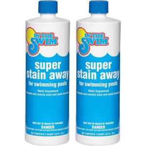 In The Swim Super Stain Away – The Ultimate Swimming Pool Stain Remover – Prevents Stains, Scaling, and Build-Up in Swimming Pools – 1 Quart(Super)