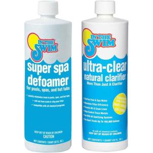 In The Swim Ultra 4-in-1 Clarifier – Swimming Pool & Pond Water Clarifier with Advanced Particle-Binding Formula – 1 Quart(Clarifier + Defoamer)
