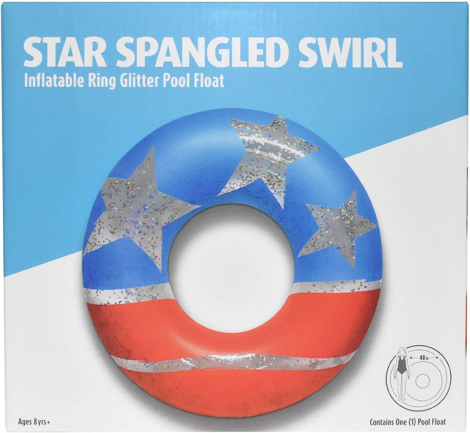 imageIn The Swim Exploded Floral Inflatable Tube Pool Float  48Inch Oversized Floral Swim Ring  Bold ampamp Colorful Design Durable PVCStars
