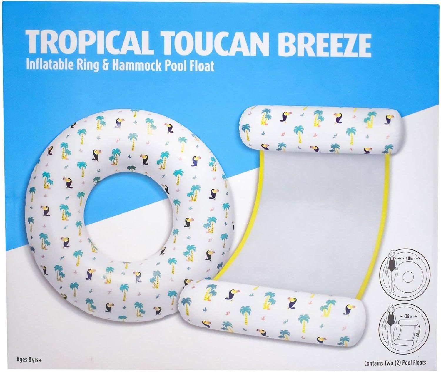 imageIn The Swim Exploded Floral Inflatable Tube Pool Float  48Inch Oversized Floral Swim Ring  Bold ampamp Colorful Design Durable PVCTropical
