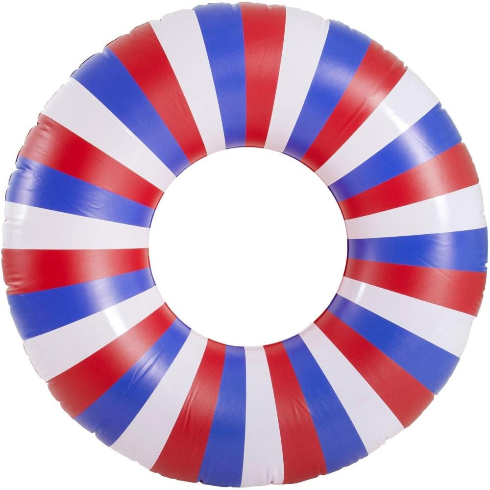 imageIn The Swim Exploded Floral Inflatable Tube Pool Float  48Inch Oversized Floral Swim Ring  Bold ampamp Colorful Design Durable PVCUSA