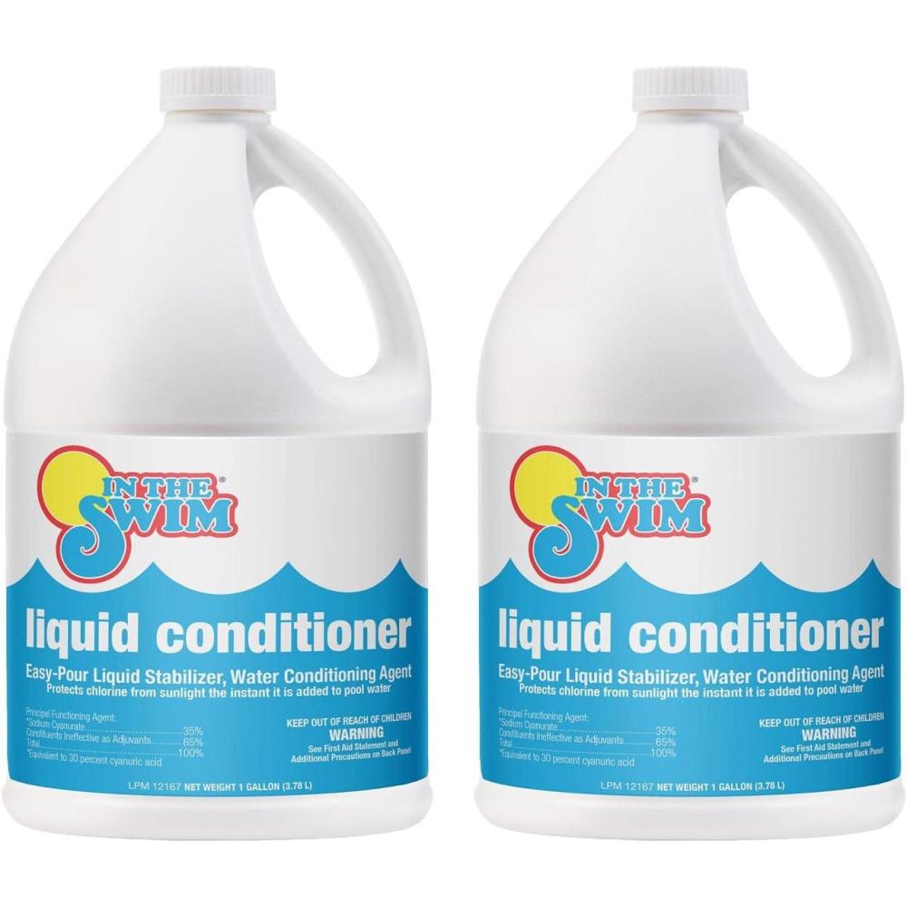 imageIn The Swim Liquid Conditioner  FastDissolving pHNeutral Stabilizer for LongLasting Water Chemistry Protection  1 Gallon  4 Pack2Pack 1 Gallon