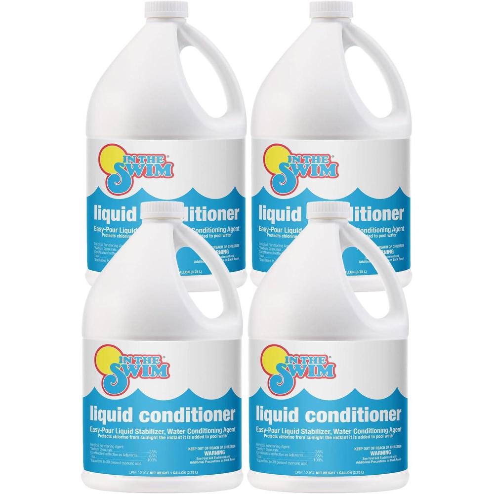 imageIn The Swim Liquid Conditioner  FastDissolving pHNeutral Stabilizer for LongLasting Water Chemistry Protection  1 Gallon  4 Pack4Pack 1 Gallon