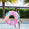 In The Swim Exploded Floral Inflatable Tube Pool Float – 48-Inch Oversized Floral Swim Ring – Bold & Colorful Design, Durable PVC(Floral)