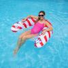 In The Swim Stars and Stripes Inflatable Sun Chair Pool Float – 48″ Patriotic American Flag Lounge Float with Backrest – Oversized Red, White & Blue Pool Chair