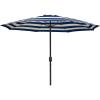 imageIn The Swim 9 Steel Umbrella  Indigo Stripe Outdoor Patio Umbrella with Manual Crank ampamp WeatherResistant Fabric