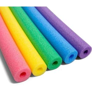 Big Joe Swim Noodle 35 Pack Pool Noodles, Red, Blue, Green, Purple, Yellow Foam, 4.5 feet, 55″L x 2″W x 2″H each