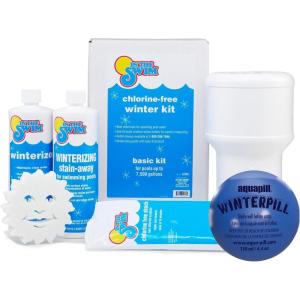 In The Swim Basic Pool Closing Kit and Shock Bundle – Winterizing Chemicals and Cal-Hypo Granular Sanitizer for Above Ground and In-Ground Pools – Up to 7,500 Gallons(Kit + Pill)