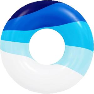 In The Swim Exploded Floral Inflatable Tube Pool Float – 48-Inch Oversized Floral Swim Ring – Bold & Colorful Design, Durable PVC(Nu-Wave)