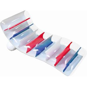 In The Swim Smiley Graphic Inflatable Tube and XL Pillow Raft Pool Floats – 2 Piece Set, Fun Playful Designs, Durable PVC(Patriotic)