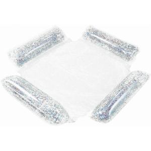 In The Swim Sparkling Patriotic Inflatable Square Hammock – Red, White, and Blue Glitter Pool Float – Comfortable Backrest, Armrests, and Seat – Perfect for Travel