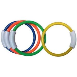 In The Swim Underwater Dive Rings – Pool Toy Set of 4 for Kids & Beginners – Safe, Non-Corrosive Swim Training Game