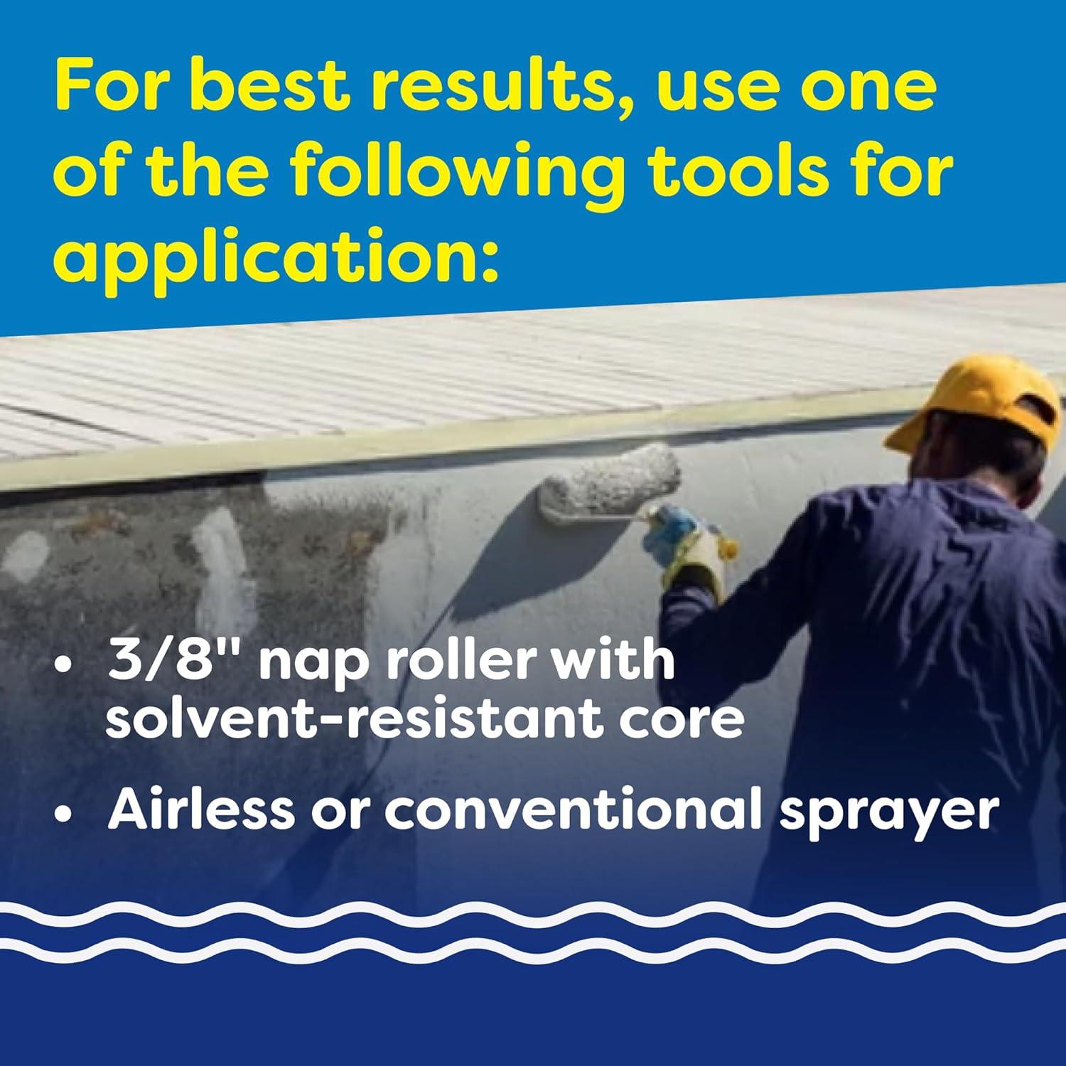 imageIn The Swim White Epoxy Swimming Pool Paint EpoxyBase High Gloss Swimming Pool Paint Long Lasting Stain Resistant 1 Gallon 2PackDark Blue