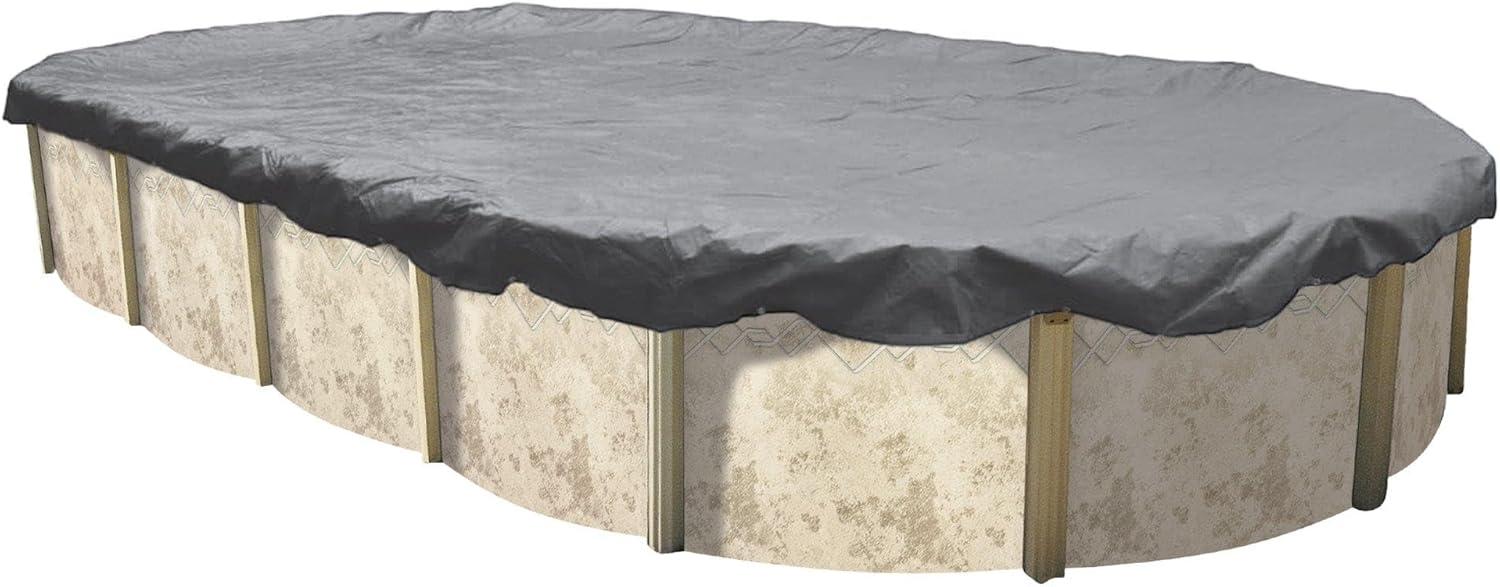 imageIn The Swim 10 x 15 Oval Above Ground Winter Cover Economy 8 Year 7 x 7 Scrim Winch and Cable Included12 x 24