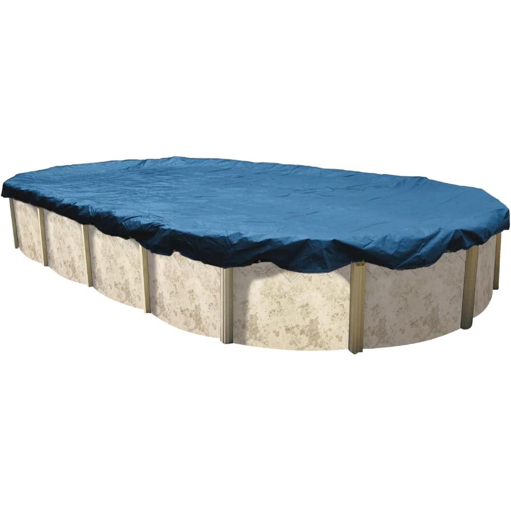 imageIn The Swim 10 x 15 Oval Above Ground Winter Cover Economy 8 Year 7 x 7 Scrim Winch and Cable Included10 x 15