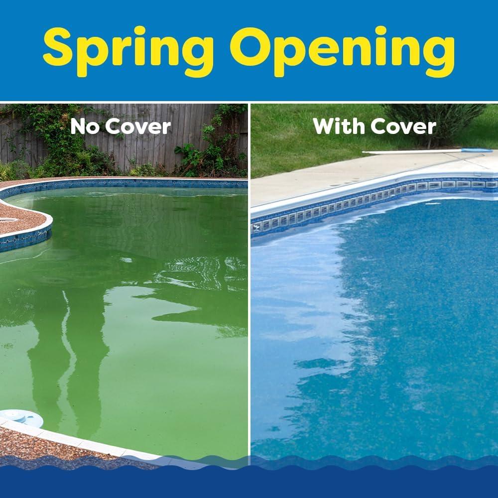 imageIn The Swim 33 Round Above Ground Winter Cover Super Polar Plus 16 Year 12 x 12 Scrim Winch and Cable Included24 ft